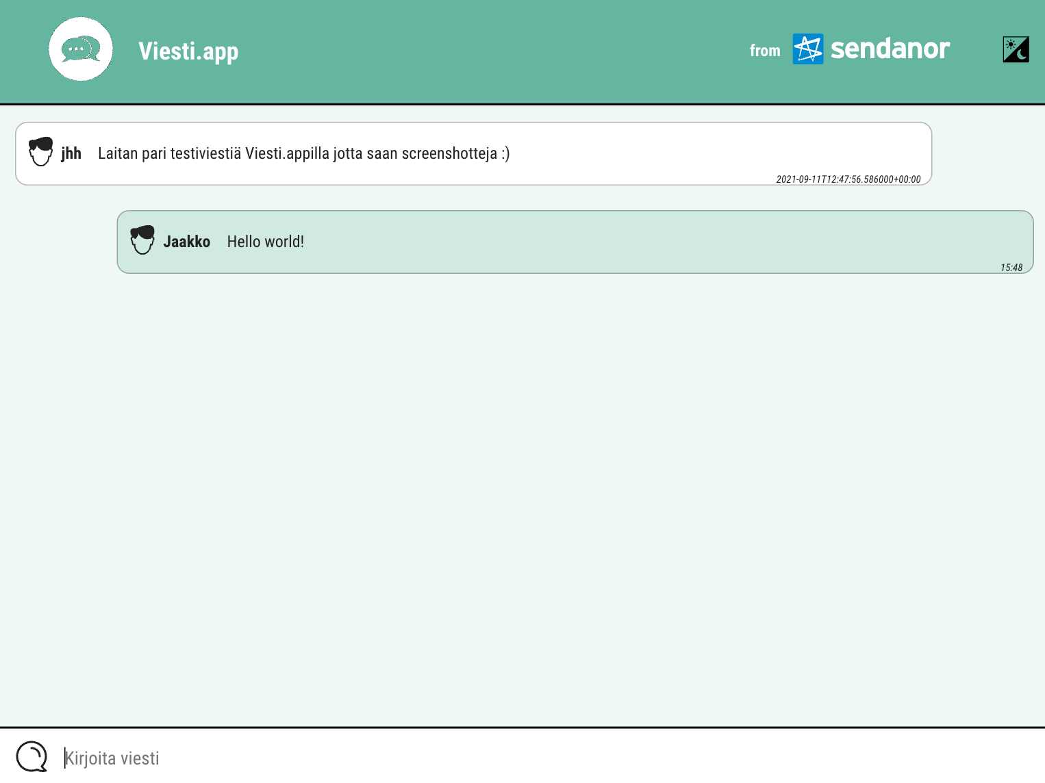 Chat View, light theme